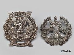 Canada, United Kingdom. Two Second War Officer's Glengarry Badges