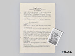 Germany, Ss. A Waffen-Ss Norwegian Legion Regulations Flyer, With Late-War Volunteer’s Photo