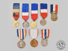 France, Iii & Iv Republics. A Lot Of Eight Honour Medals