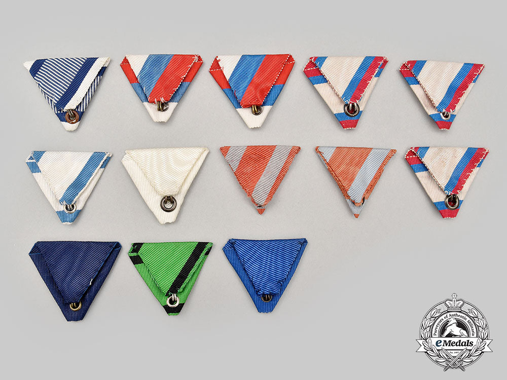 serbia,_kingdom;_yugogoslavia,_kingdom._a_lot_of_thirteen_mostly_original_medal_ribbons_l22_mnc8613_232