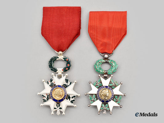 france,_republic._two_orders_of_the_legion_of_honour,_knights,_c.1960_l22_mnc9225_497