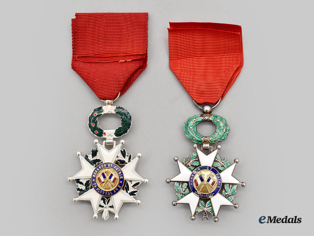 france,_republic._two_orders_of_the_legion_of_honour,_knights,_c.1960_l22_mnc9229_499