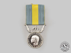 Sweden, Kingdom. A Red Cross Merit Medal For Voluntary Health Care, Ii Class Silver Grade