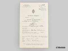 Yugoslavia, Kingdom. An Order Of St. Sava Award Document, Iv Class To American Ellen Hathaway, 1923
