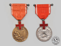 Poland, Republic. Two Polish Red Cross Medals Of Honour, I Class & Ii Class