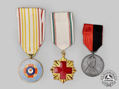 Bulgaria, People's Republic; Germany, Prussia; Poland, People's Republic. Three Red Cross Medals