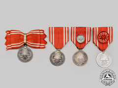 Japan, Empire. Four Japanese Red Cross Society Medals