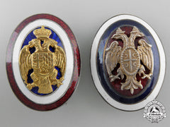 Two First War Period Serbian/Yugoslav Cap Badges