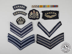 A Lot Of Ten Royal Canadian Air Force (Rcaf) Veteran's Insignias