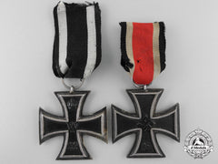 Two First & Second War Iron Crosses; Second Class