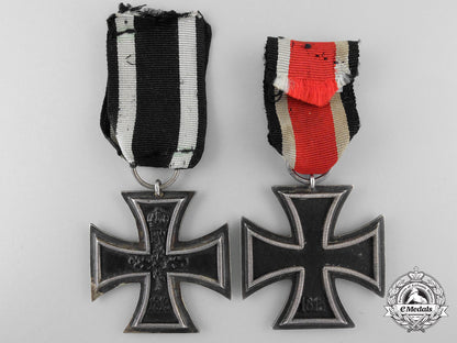 two_first&_second_war_iron_crosses;_second_class_l_536