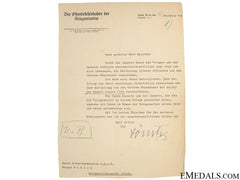Letter Signed By Grand Admiral Karl Dönitz