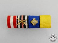 Germany. A First And Second War German 40-Year Civilian Long Service Medal Ribbon Bar