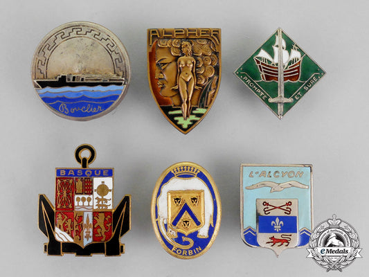 france,_republic._a_lot_of_six_french_navy_torpedo_boat_badges_m18-0165