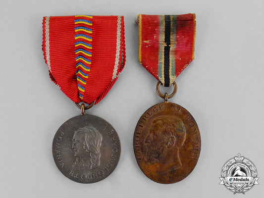 romania,_kingdom._two_awards&_medals_m18-0701_1_1