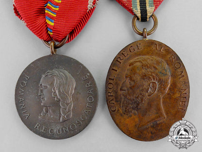 romania,_kingdom._two_awards&_medals_m18-0702_1_1