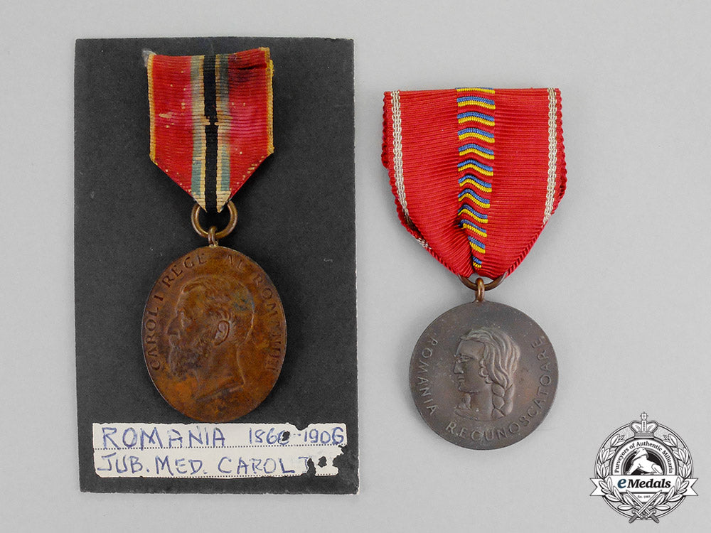 romania,_kingdom._two_awards&_medals_m18-0706_1_1