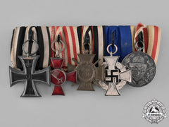 Prussia, State. A First War Veteran’s Medal Bar With Five Medals, Awards, And Decorations