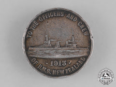 New Zealand. A Medallion Commemorating The Hms New Zealand In 1913