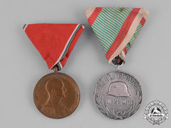 Hungary, Kingdom. A Pair Of First And Second War Period Hungarian Medals