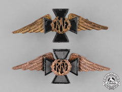 Great Britain. Two First War Royal Air Force (Raf) Chaplain's Collar Badges