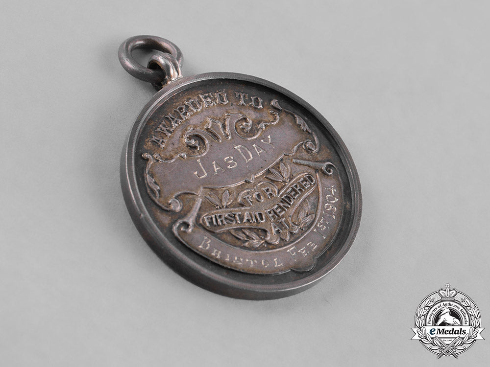 great_britain._midland_railway_ambulance_medal,_to_james_day_for_first_aid_rendered_at_bristol1904_m181_9205