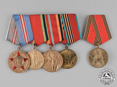 Russia, Soviet Union. Five Jubilee Medals