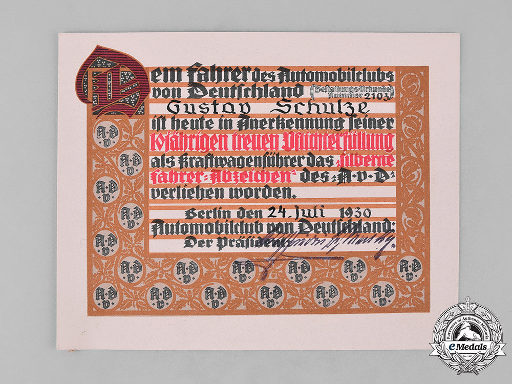 germany,_weimar._an_automobilclub_von_deutschland_documents_to_gustav_schulze_m182_4202