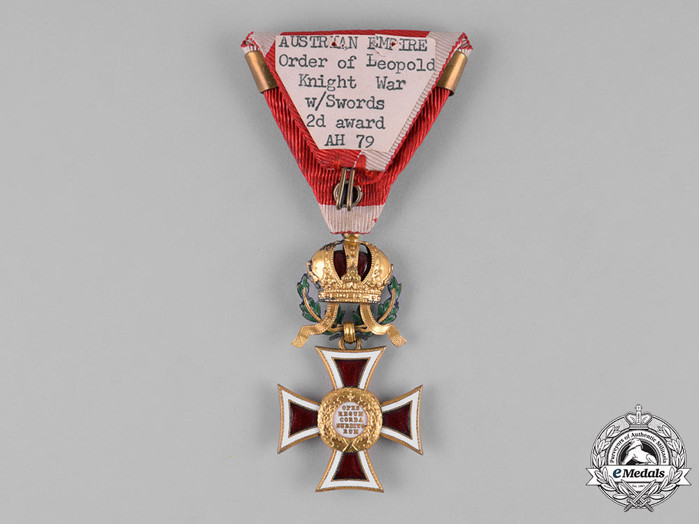 austria,_imperial._a_leopold_order,_knight’s_cross_with_war_decoration,_multiple_award_bar,&_swords,_by_c.f._rothe,_c.1917_m182_6098