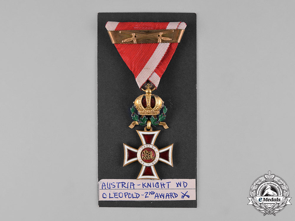 austria,_imperial._a_leopold_order,_knight’s_cross_with_war_decoration,_multiple_award_bar,&_swords,_by_c.f._rothe,_c.1917_m182_6104