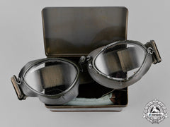 Germany, Luftwaffe. A Set Of  Flight Goggles With Case, By M.w., C.1941