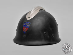 France, Fourth Republic. A Paris Police Prefecture Fire Brigade Helmet, C.1953
