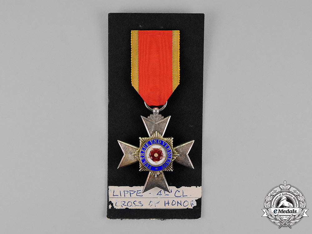 lippe,_principality._a_princely_houseorder,_fourth_class_honour_cross,_c.1913_m18_5265