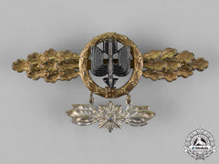 Germany, Luftwaffe. A Squadron Clasp For Long Distance Figthers, Gold Grade, With Special Grade Hanger, By G.h. Osang