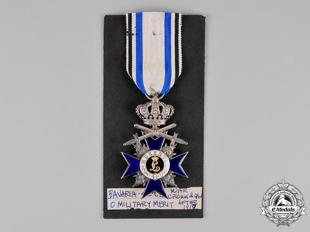 bavaria,_kingdom._an_order_of_military_merit,_fourth_class_with_swords_and_crown,_by_gebrüder_hemmerle,_c.1915_m18_7774