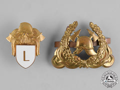 Estonia, Republic. A Pair Of Fire Brigade Insignia