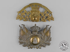 France, Republic. Two Helmet Plates