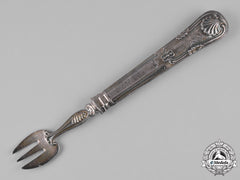 Hannover, Kingdom. An Ernest Augustus I Oyster Fork In Silver, By Matthias