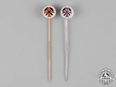 Germany, Third Reich. A Pair Of Mine Rescue Service Stick Pins