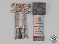 Bayern, Kingdom. A Pair Of Bavarian Veterans Organization Membership Badges