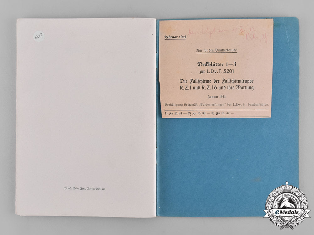 germany,_luftwaffe._a1941_fallschirmjäger_parachute_user’s_manual_signed_by_eugen_meindl&_ernst_blauensteiner_m19_12321_1_1_1_1