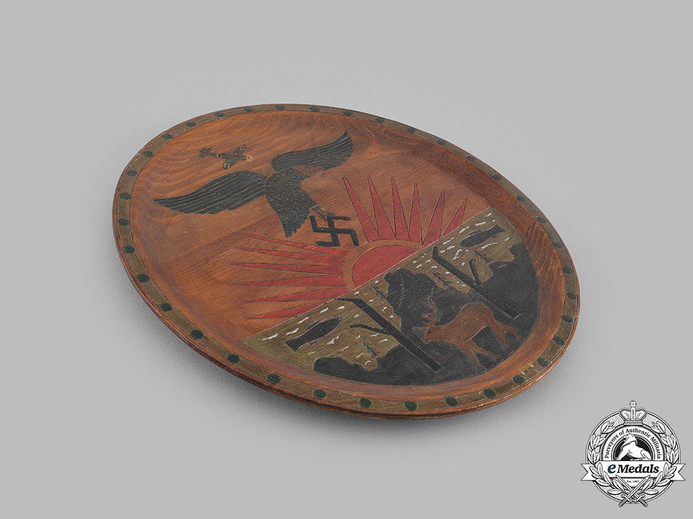 germany,_luftwaffe._a_commemorative_wooden_plate,_c.1940_m19_13852