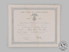 France, Iii Republic. A National Order Of The Legion Of Honour Document To Assistant Adjutant-General Lieutenant-Colonel Clive Osric Vere Gray, C.m.g., D.s.o., Seaforth Highlanders 1920