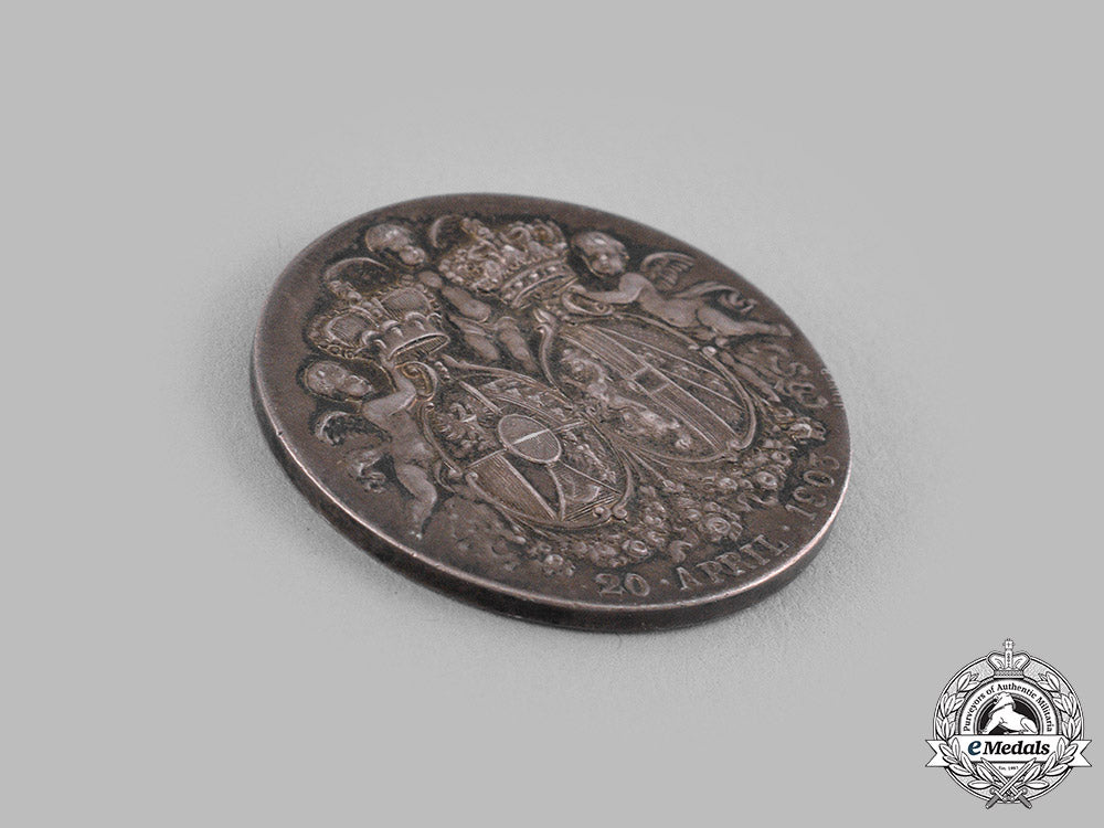 austria,_imperial._a_prince_aloys_of_liechtenstein&_archduchess_elisabeth_amelie_medal,_by_gebrüder_schneider_m19_16333