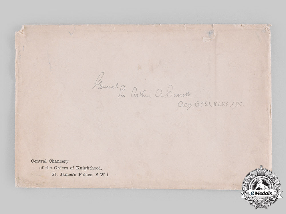 united_kingdom._four_award_documents_to_field_marshal_sir_arthur_arnold(_archie)_barrett_gcb,_gcsi,_kcvo,_adc_m19_17946