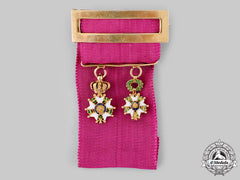 France, Ii Empire. A Fine Gold Legion D'honneur Miniature Pair, C.1890