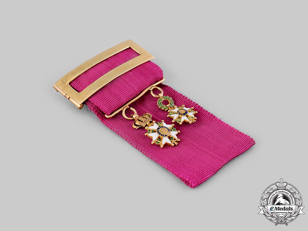 france,_ii_empire._a_fine_gold_legion_d'honneur_miniature_pair,_c.1890_m19_19383_1