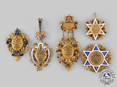 Austro-Hungarian Empire. Five Town Of Louny Sport Medals 1898-1902