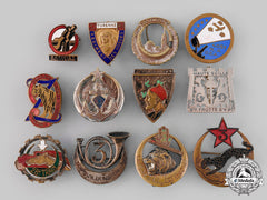 France, Republic. A Lot Of Twelve Regimental Badges