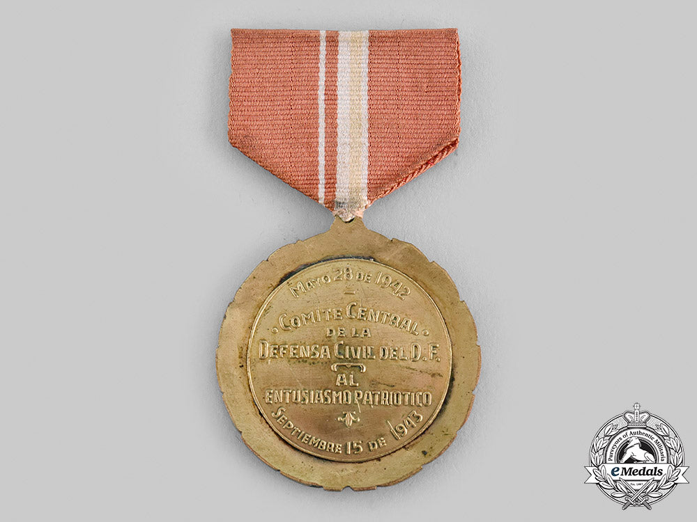 mexico._a_civil_defence_medal_for_patriotic_enthusiasm,_c.1943_m19_22401